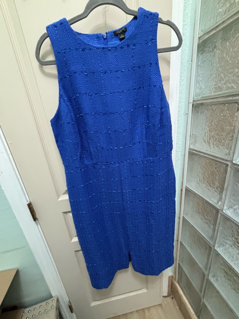 Ann Taylor Royal Blue Textured Tweed Dress 14P